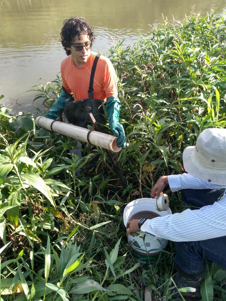 Sediment sampling in Brazil